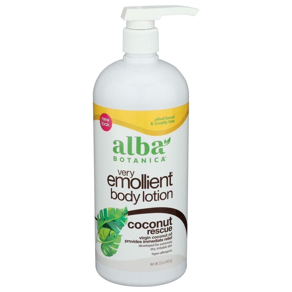 Alba Botanica Coconut Rescue Very Emollient Body Lotion, 32 Ounce