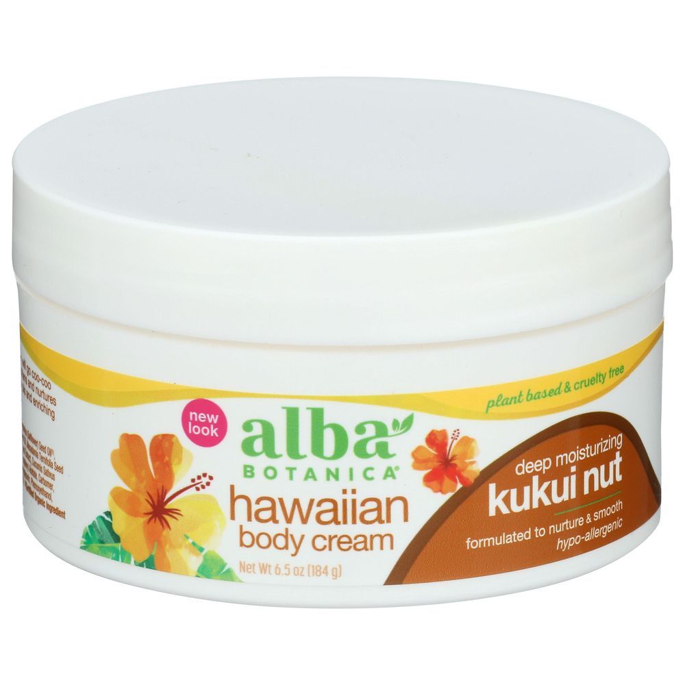 Alba Botanica Kukui Nut Body Cream, 6.5 Ounce
