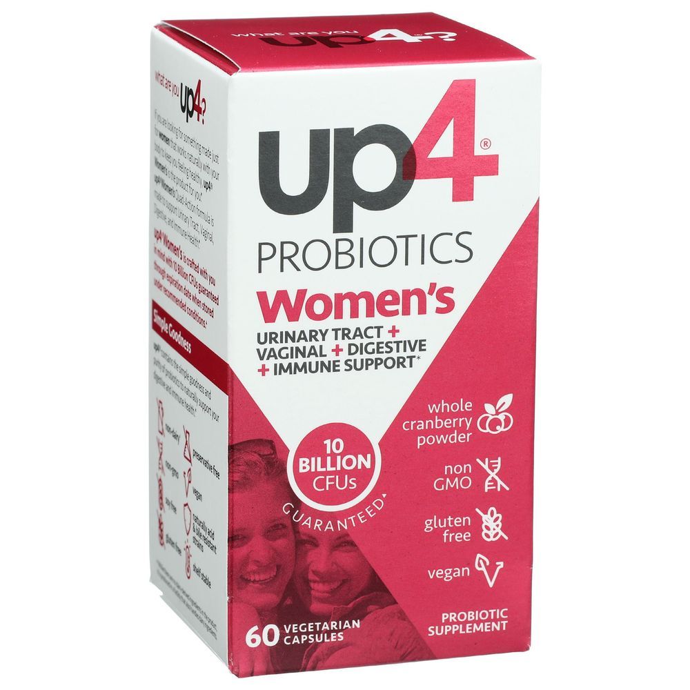 Up4 Women's Probiotic Cranberry Vegetarian Capsules, 60 Count