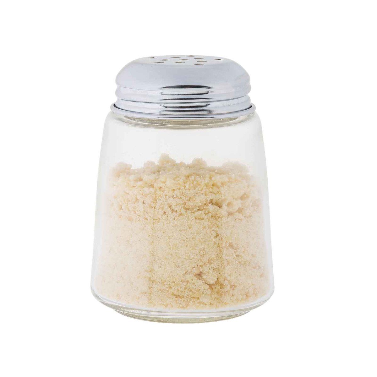 Tablecraft Modern Glass Perforated Top Cheese Shaker, 8 Ounce Capacity -- 12 Per Case