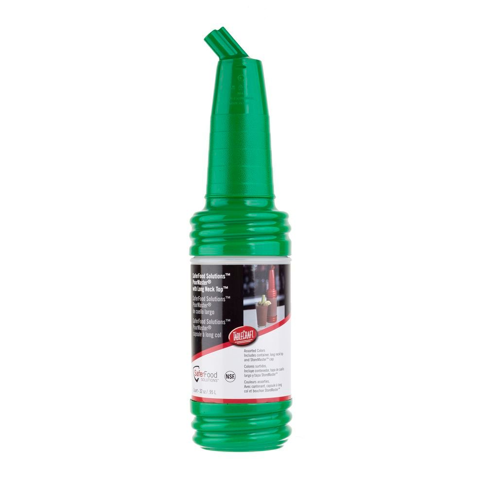 Tablecraft Pourmaster Green High Density Polyethylene Replacement Neck With Integrated Spout Fits N32a Pourer, 3.5 X 3.5 X 8.25 Inch