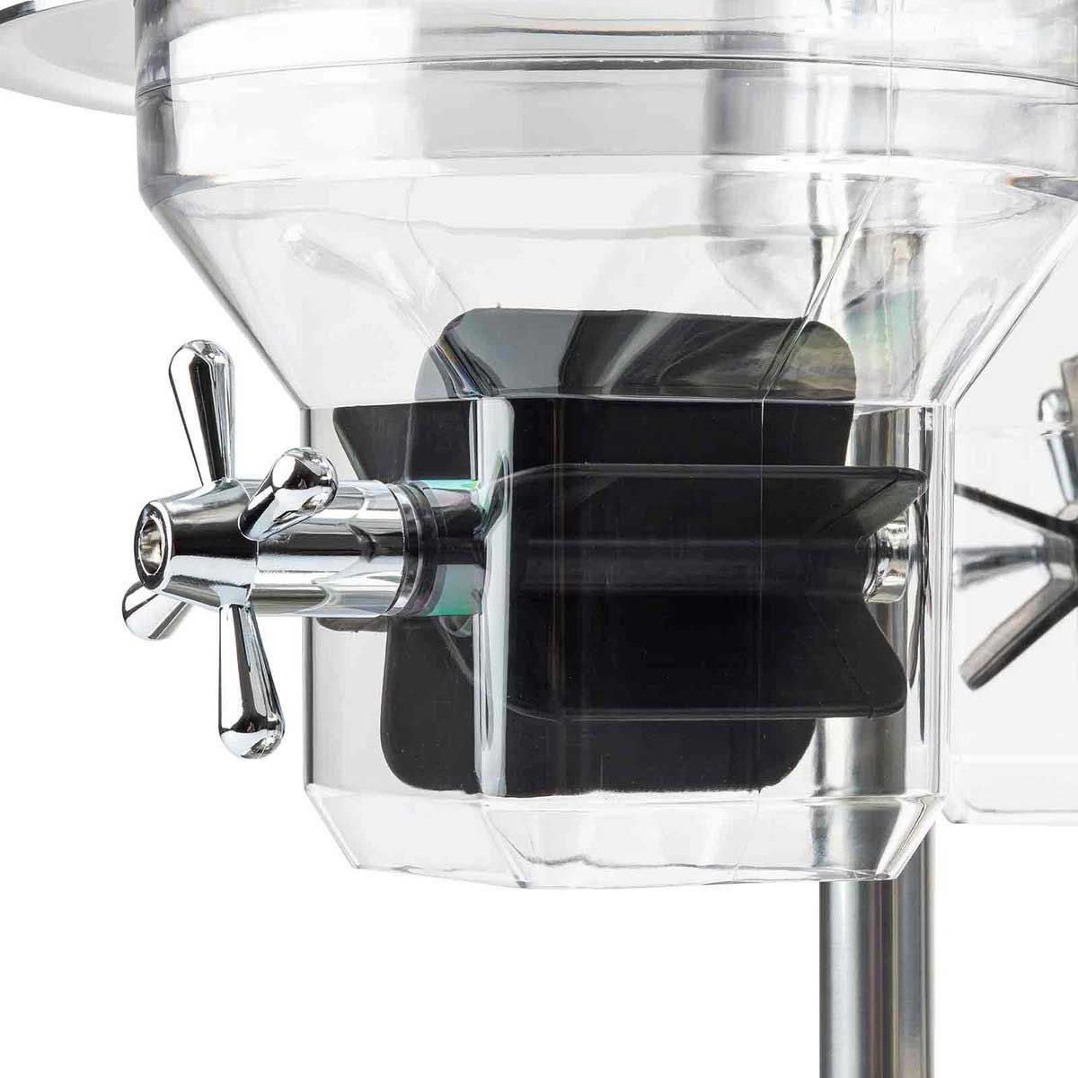 Tablecraft Stainless Steel Triple Rotating Cereal Dispenser With Polycarbonate Reservoir, 19.5 X 19.5 X 26.5 Inch