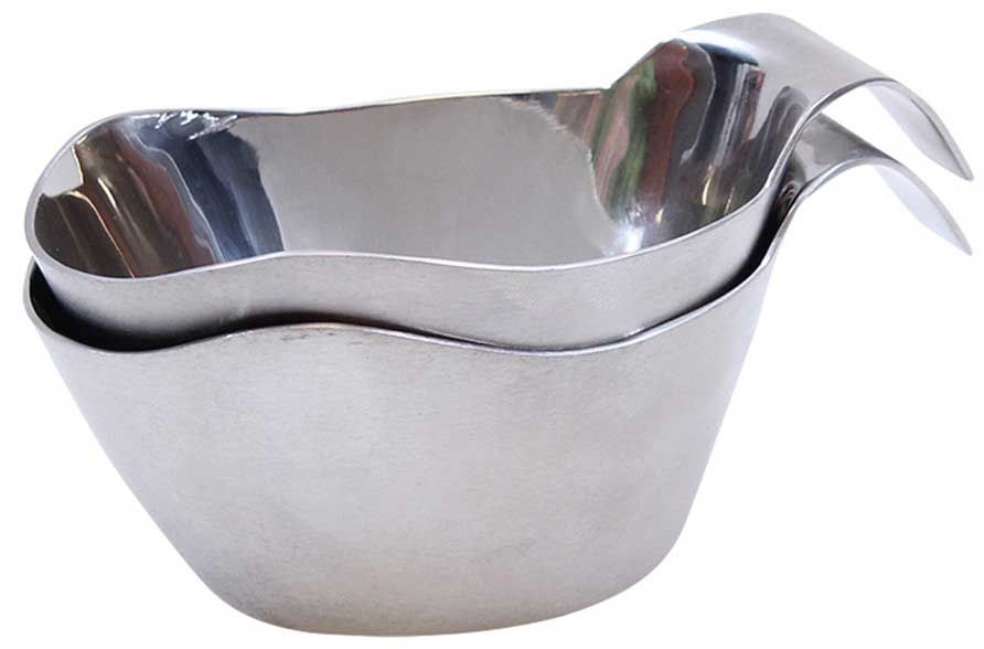 Tablecraft 18-8 Stainless Steel Stackable Gravy Boat, 3 Ounce Capacity