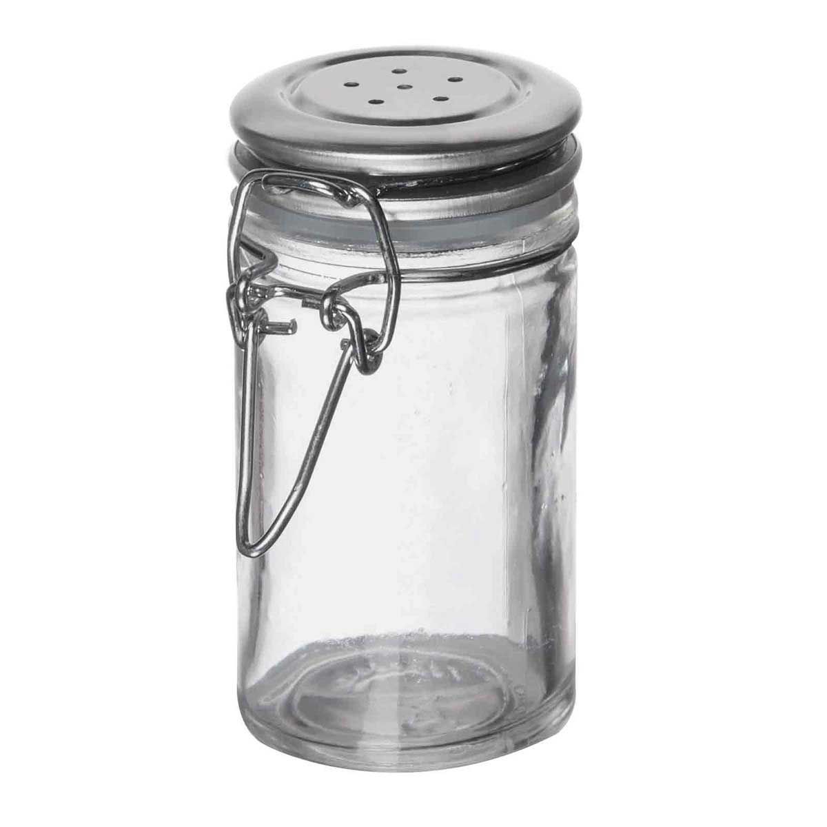 Tablecraft Clear Glass Resealable Salt And Pepper Shaker, 2 Ounce Capacity -- 6 Per Case