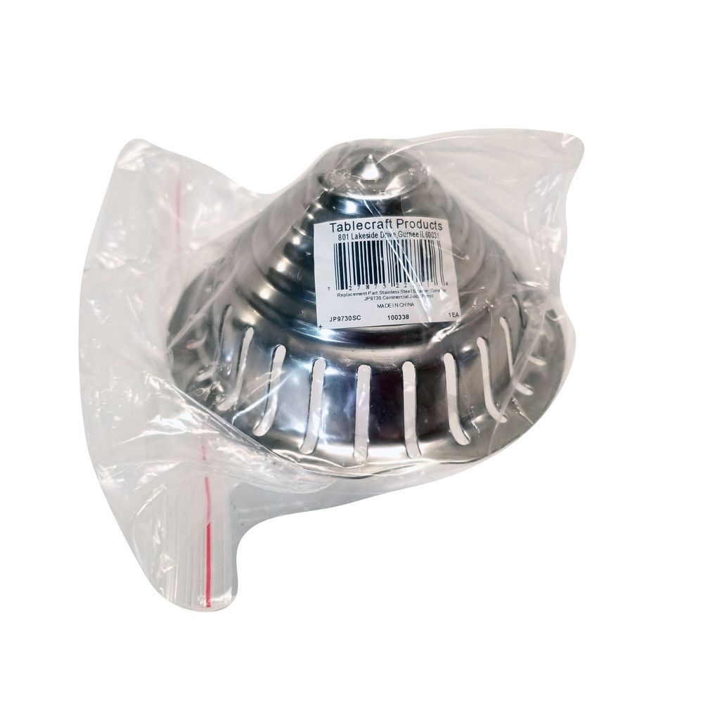 Tablecraft Stainless Steel Replacement Strainer Cone For Jp9730 Commercial Juice Press, 4.325 X 4.1 X 3.34 Inch