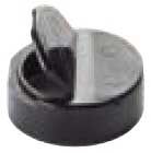 Tablecraft Plastic Black 3 Hole Replacement Flip Top For Glass Or Plastic Shaker, 2.1875 X 2.1875 X 0.75 Inch
