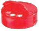 Tablecraft Plastic Red Replacement 3 Hole Flip Top For Glass Or Plastic Shaker