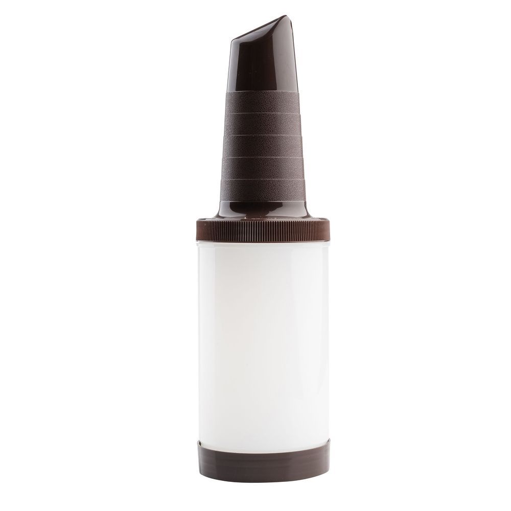 Tablecraft One-piece Pourmaster 1 Quart High Density Polyethylene Brown Complete Pourer, 3.6875 X 3.6875 X 12.5 Inch -- 12 Per Case