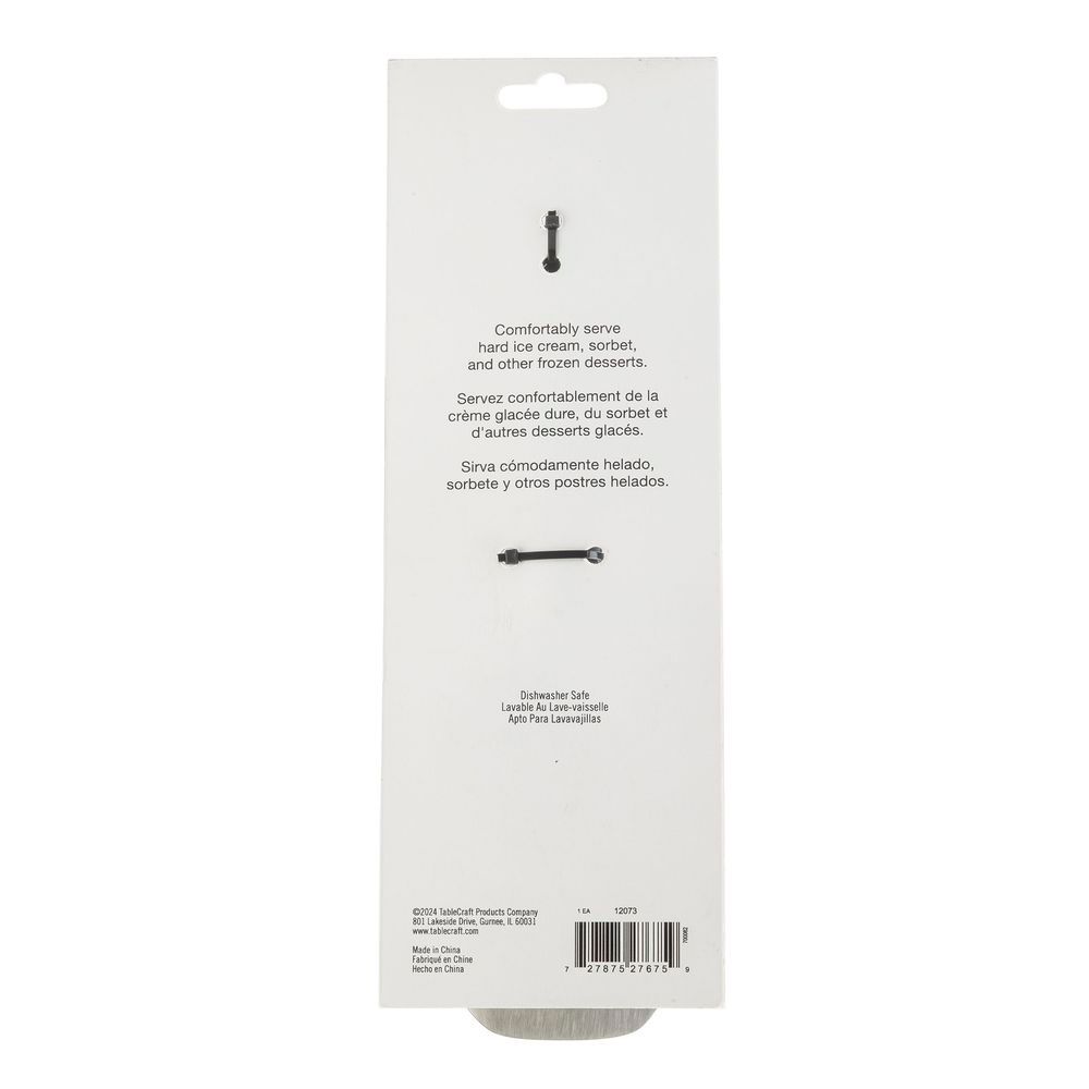 Tablecraft Perfectgrip 18-0 Stainless Steel Black Ice Cream Spade, 2.75 X 1 X 9.75 Inch -- 12 Per Case