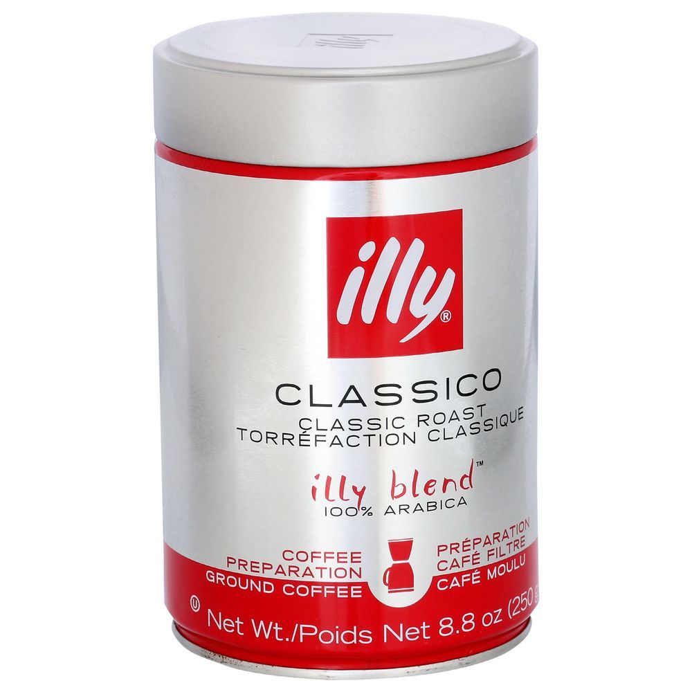 Illycaffe Espresso Medium Roast Ground Coffee, 8.8 Ounce -- 6 Per Case