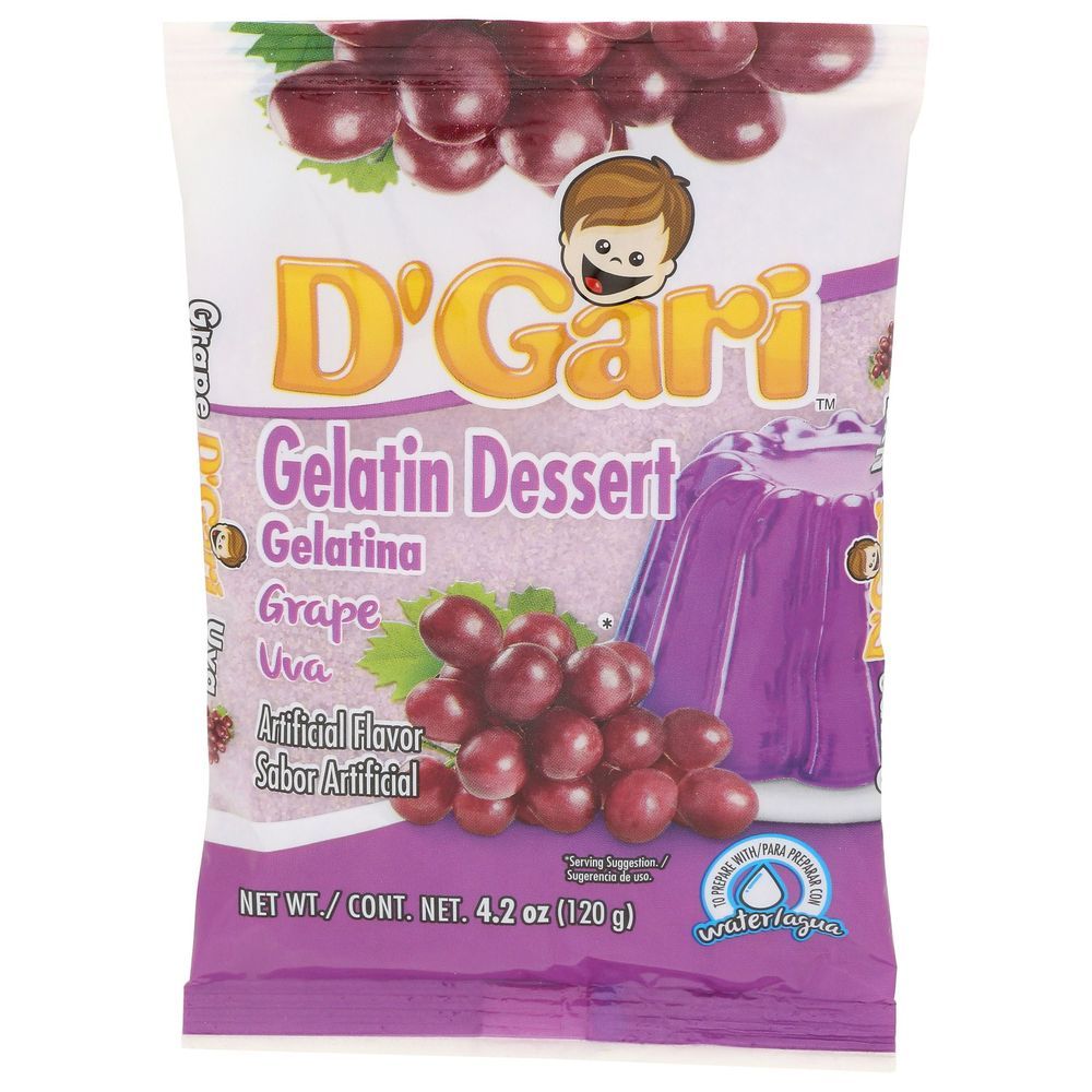 Dgari Grape Gelatina, 4.2 Ounce -- 24 Per Case