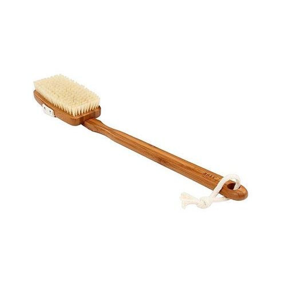 Bass 81d Dark Bamboo Square Style Body Brush With Natural Bristles
