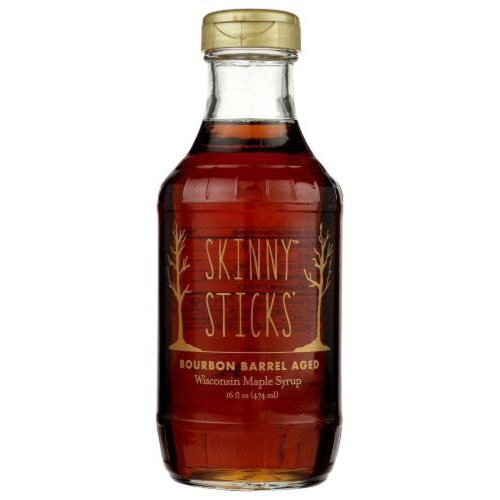 Skinny Sticks Bourbon Barrel Aged Wisconsin Maple Syrup, 16 Fluid Ounce -- 6 Per Case