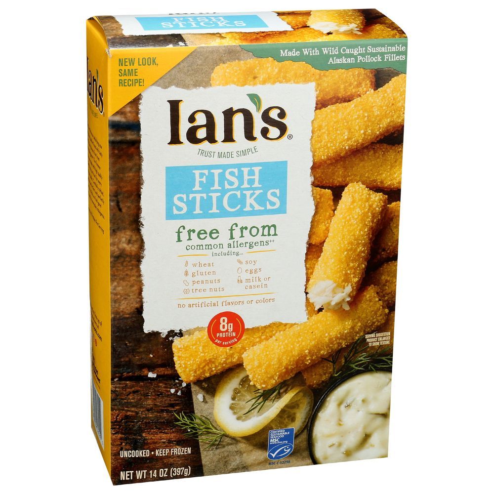 Ian's Natural Foods Gluten Free Fish Stick, 14 Ounce -- 8 Per Case