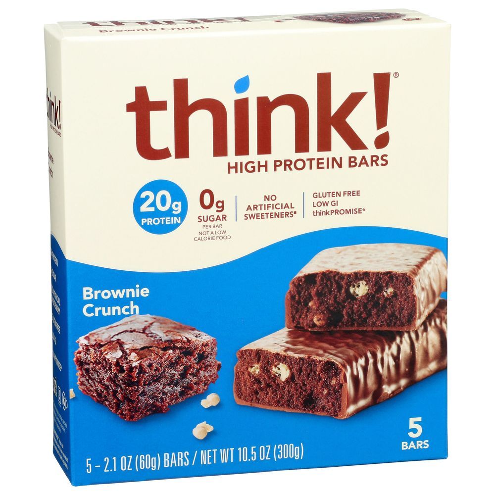 Think Brownie Crunch High Protein Bar, 2.1 Ounce -- 30 Per Case