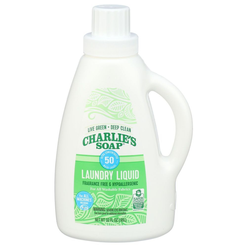 Charlie's Soap Natural Liquid Laundry Detergent, 32 Fluid Ounce -- 6 Per Case