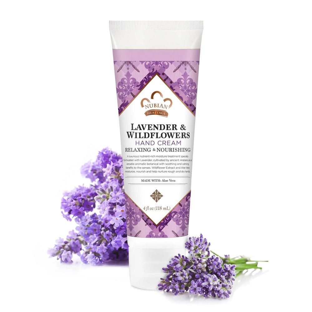 Nubian Heritage Lavender And Wildflowers Hand Cream, 4 Ounce -- 12 Per Case