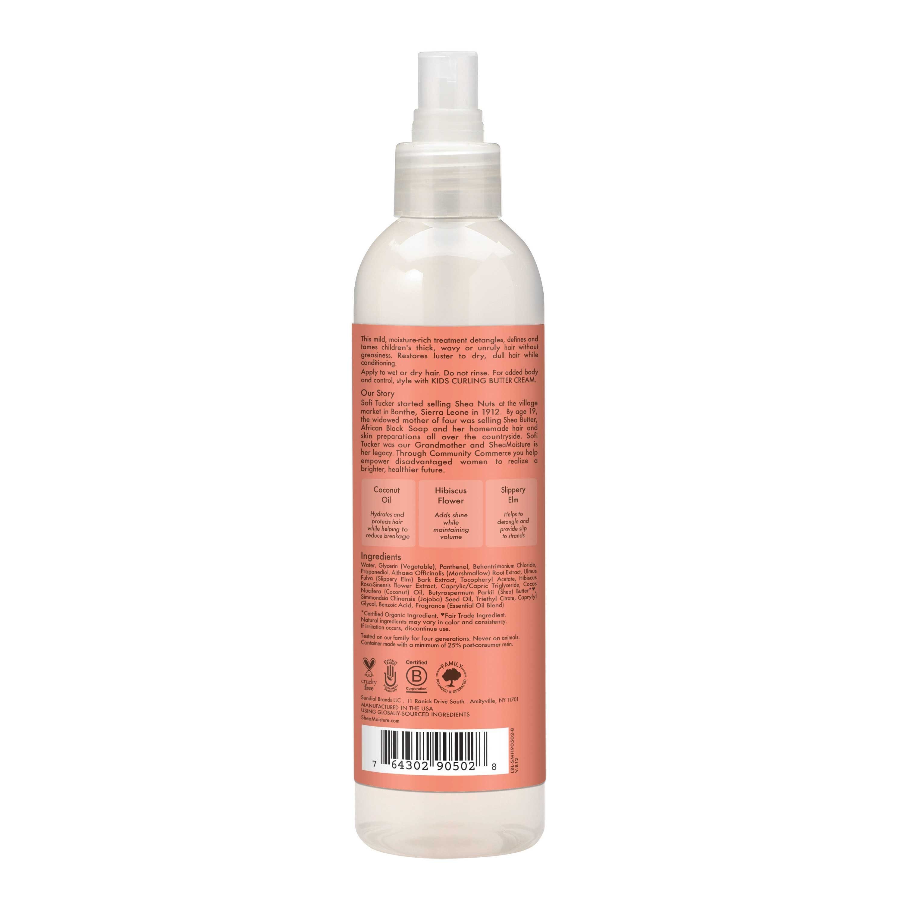 Shea Moisture Kids Coconut And Hibiscus Extra Moisturizing Detangler, 8 Fluid Ounce -- 12 Per Case