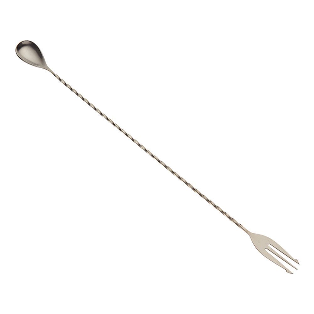 Barfly Stainless Steel Bar Spoon With Fork End, 15 3/4 Inch