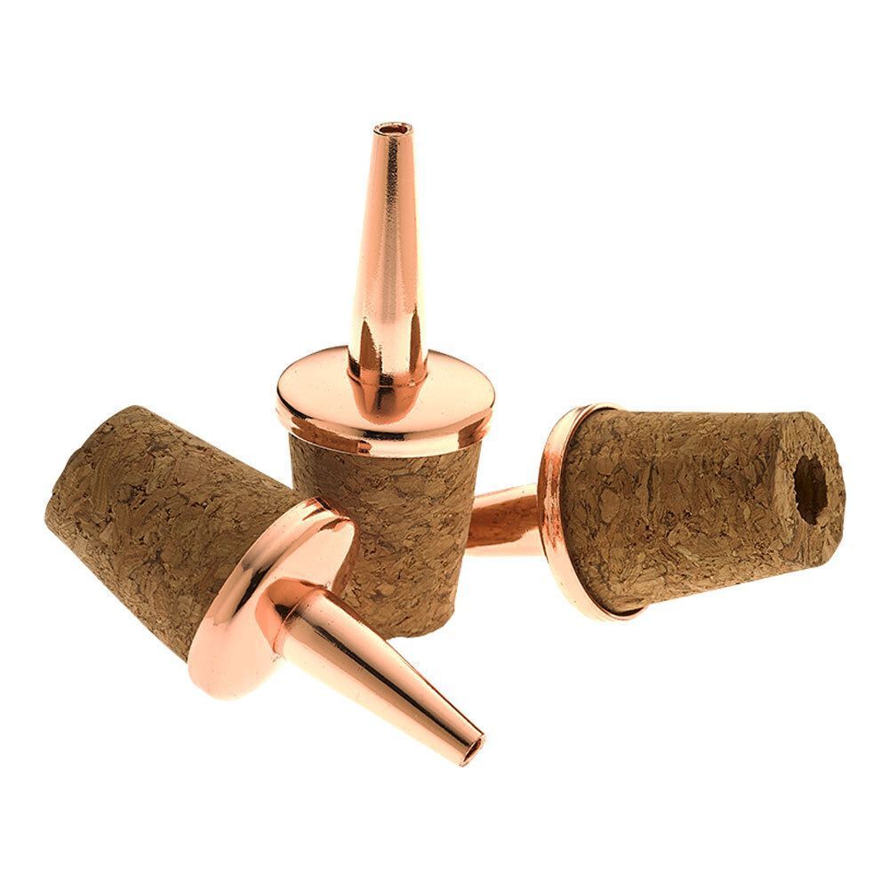 Barfly Copper Plated Liquor Dasher Top, Set Of 3