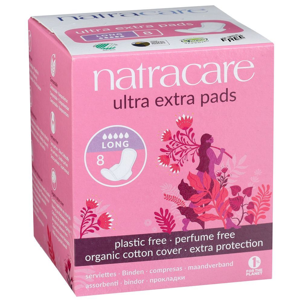 Natracare Ultra Extra Long Pad, 8 Count -- 3 Per Case