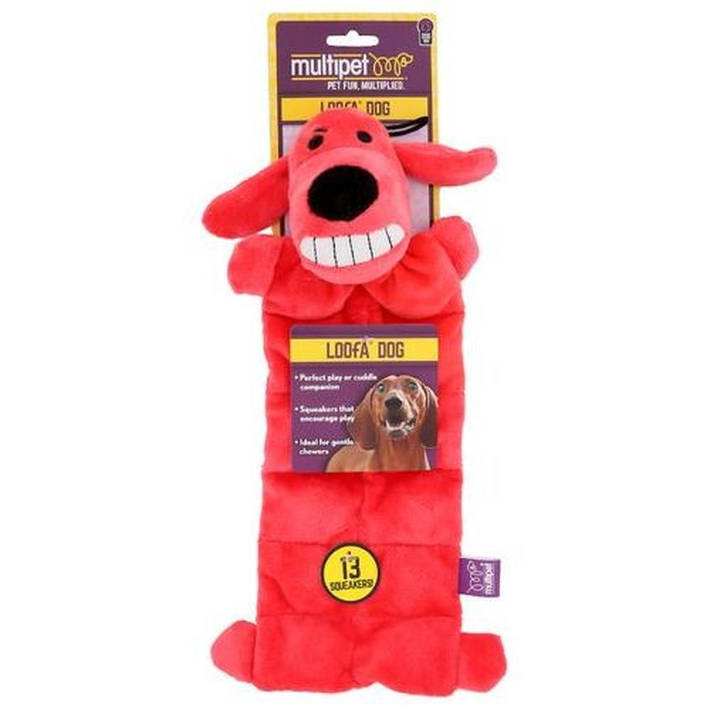 Multipet Loofa Squeaker Mat Toy For Dog, 12 Inch -- 3 Per Case