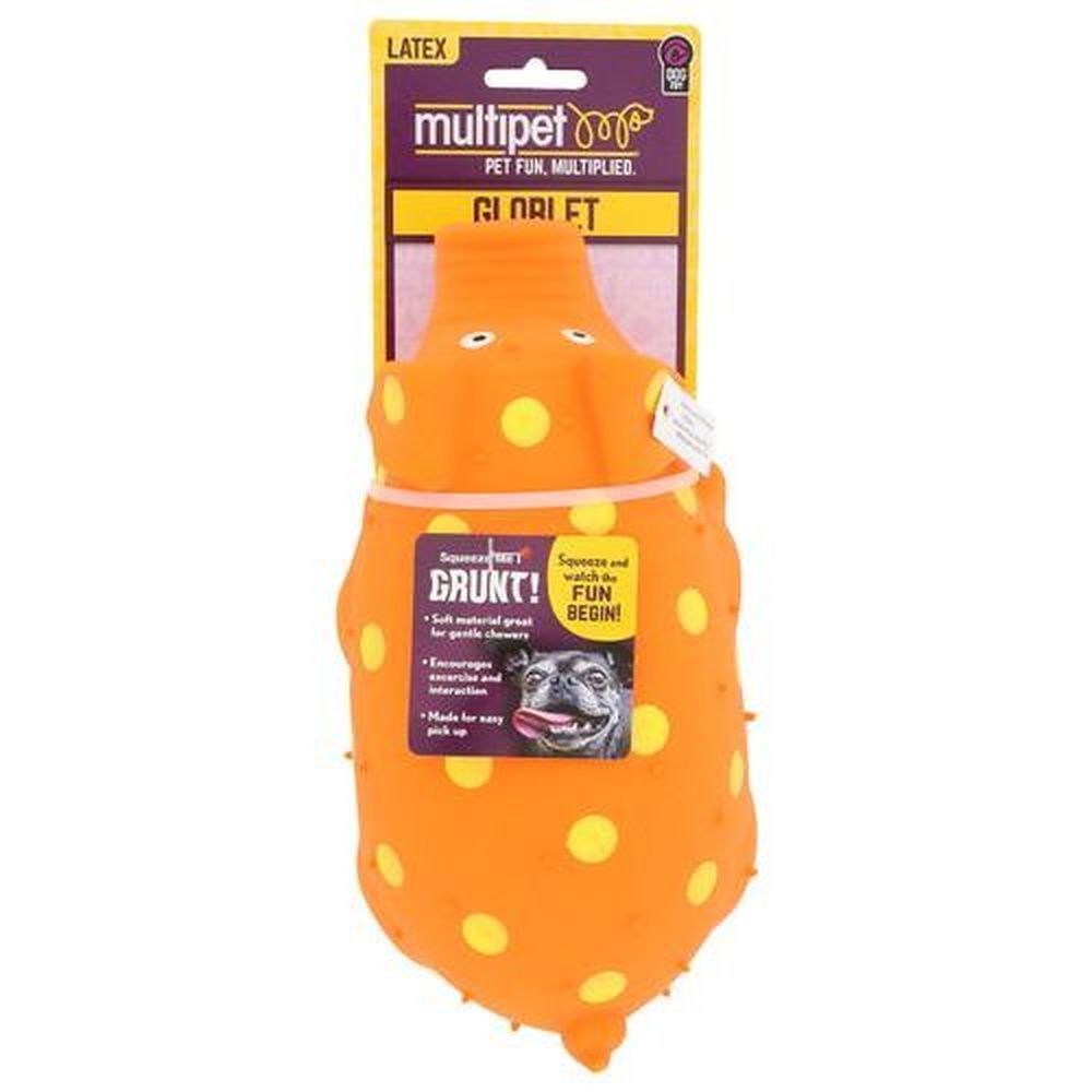 Multipet Globlets Latex Toy For Dog, 8.25 Inch -- 3 Per Case