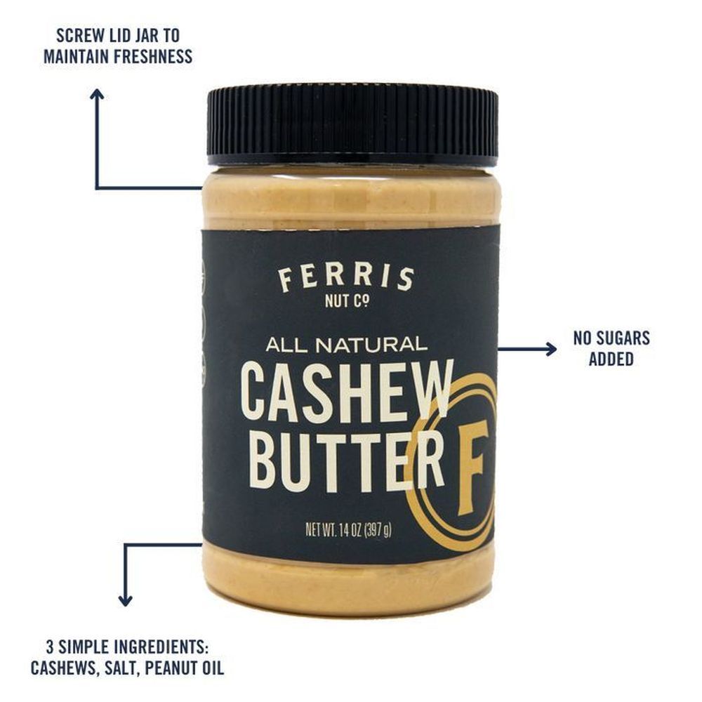 Ferris Coffee And Nut All Natural Cashew Butter, 14 Ounce -- 6 Per Case