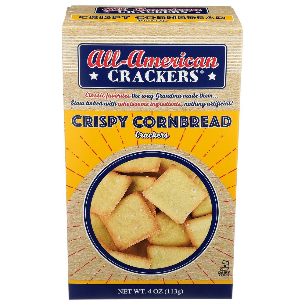 All American Crispy Cornbread Cracker, 4 Ounce -- 6 Per Case