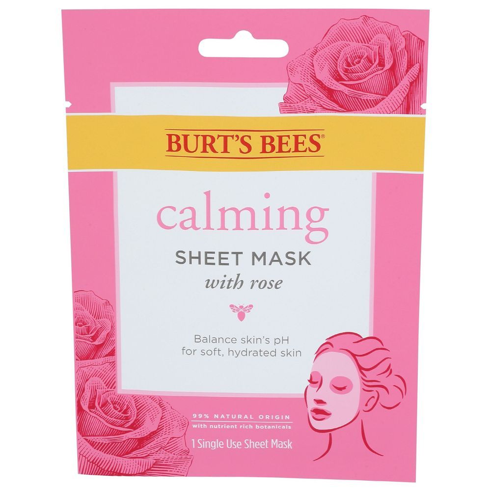 Burt's Bees Calming Sheet Mask With Rose -- 6 Per Case