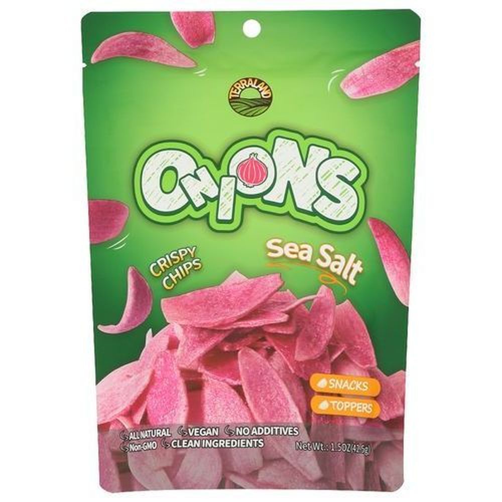 Terraland Onions Sea Salt Crispy Snack Chips, 1.5 Ounce -- 8 Per Case
