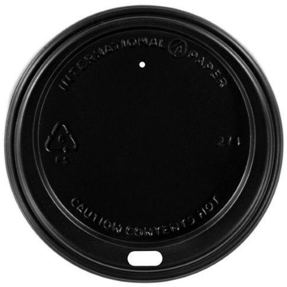 Graphic Packaging Black Dome Sipper Lid For 10/12/16/20/24 Ounce Hot Cup -- 1200 Per Case