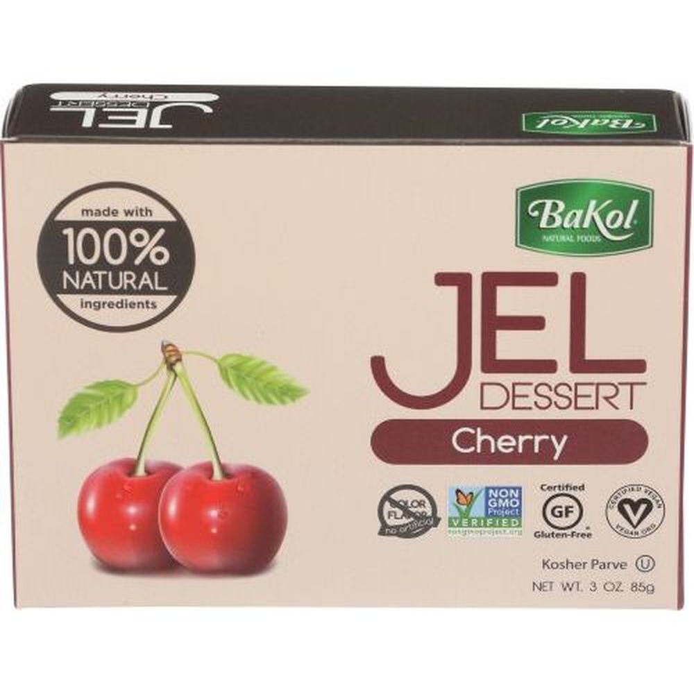 Bakol All Natural Cherry Jel Dessert, 3 Ounce -- 12 Per Case