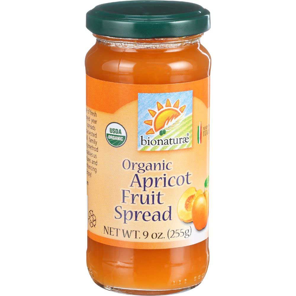 Bionaturae Organic Apricot Fruit Spread, 9 Ounce -- 12 Per Case