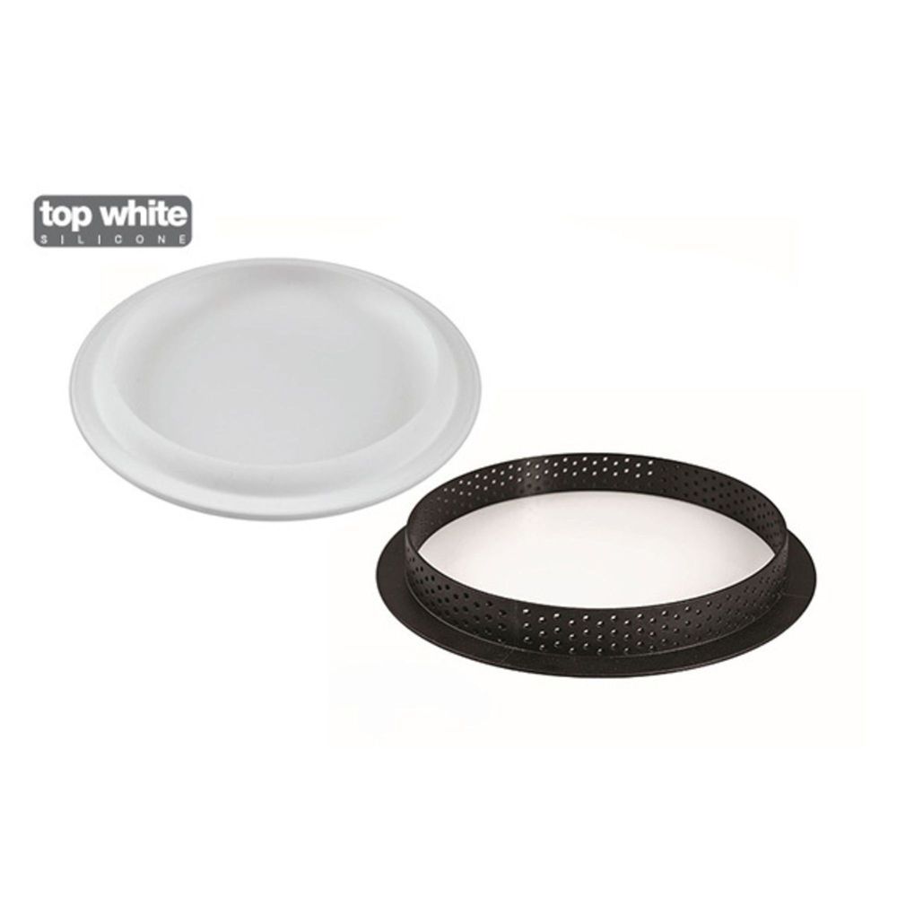 Silikomart Microperforated Tart Ring And Silicone Mold Kit, 10 Inch X 8.9 Inch X 1.1 Inch
