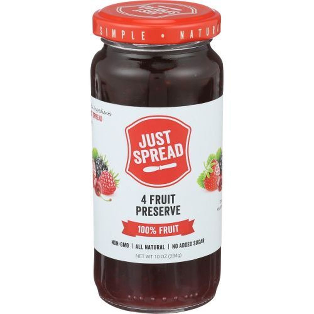 Just Spread 4 Fruit Preserve, 10 Ounce -- 6 Per Case