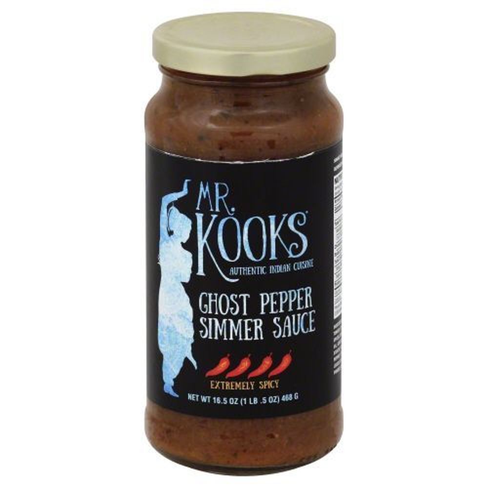 Mr. Kook's Extremely Spicy Ghost Pepper Simmer Sauce, 16.5 Ounce -- 6 Per Case