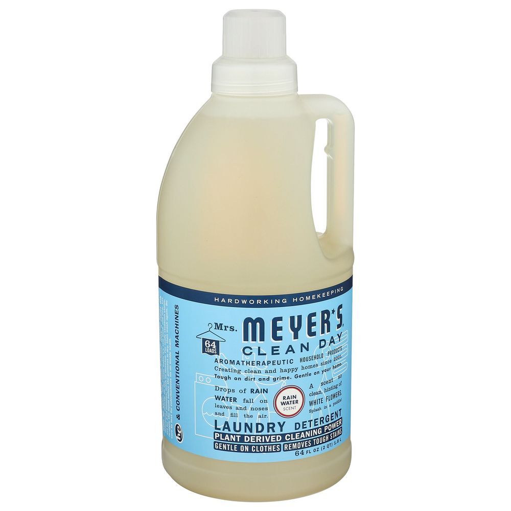 Mrs. Meyer's Clean Day Rainwater Scent Laundry Detergent Liquid, 64 Fluid Ounce -- 6 Per Case