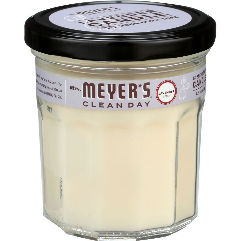 Mrs. Meyers Clean Day Large Lavender Soy Candle, 7.2 Ounce Jar -- 6 Per Case