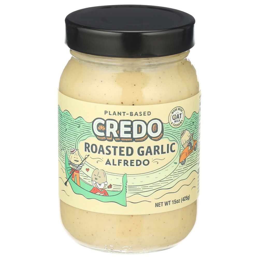 Credo Plant Based Roasted Garlic Alfredo Sauce, 15 Fluid Ounce -- 6 Per Case