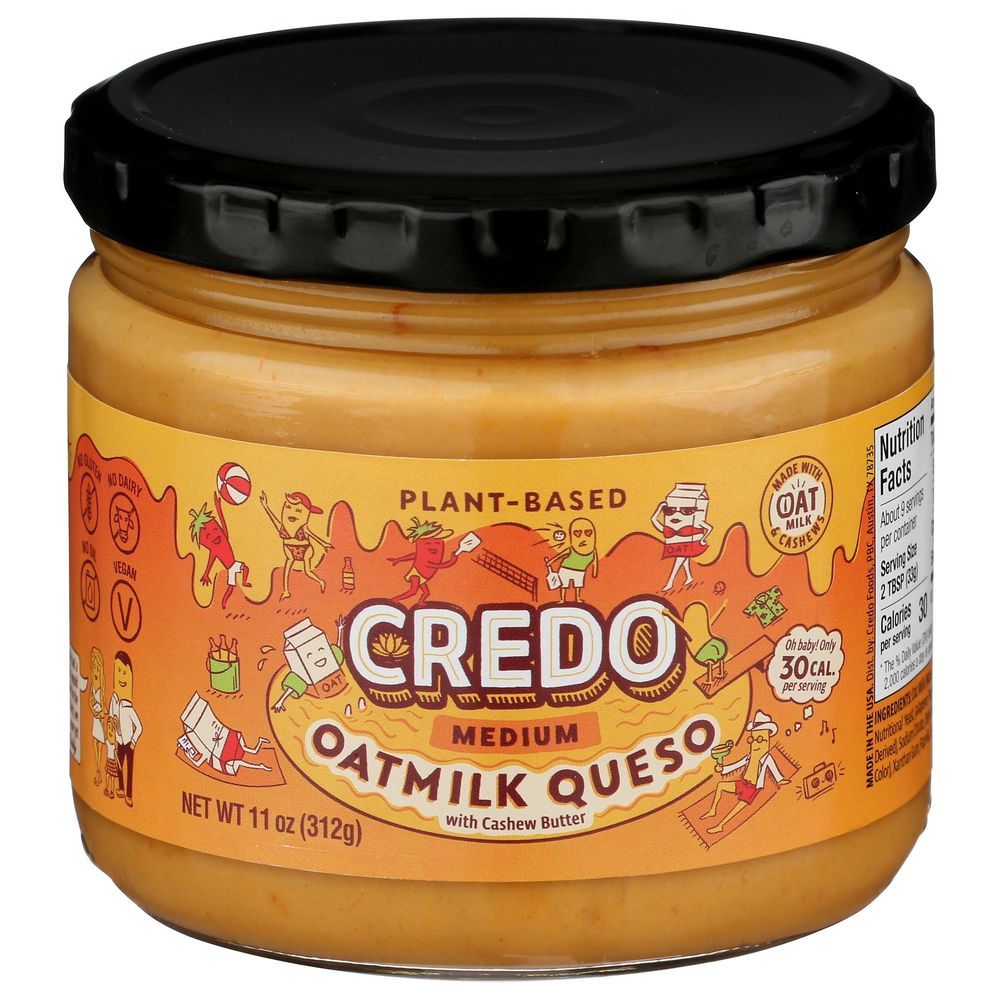 Credo Medium Dairy Free Oatmilk Queso Dip, 11 Ounce -- 6 Per Case