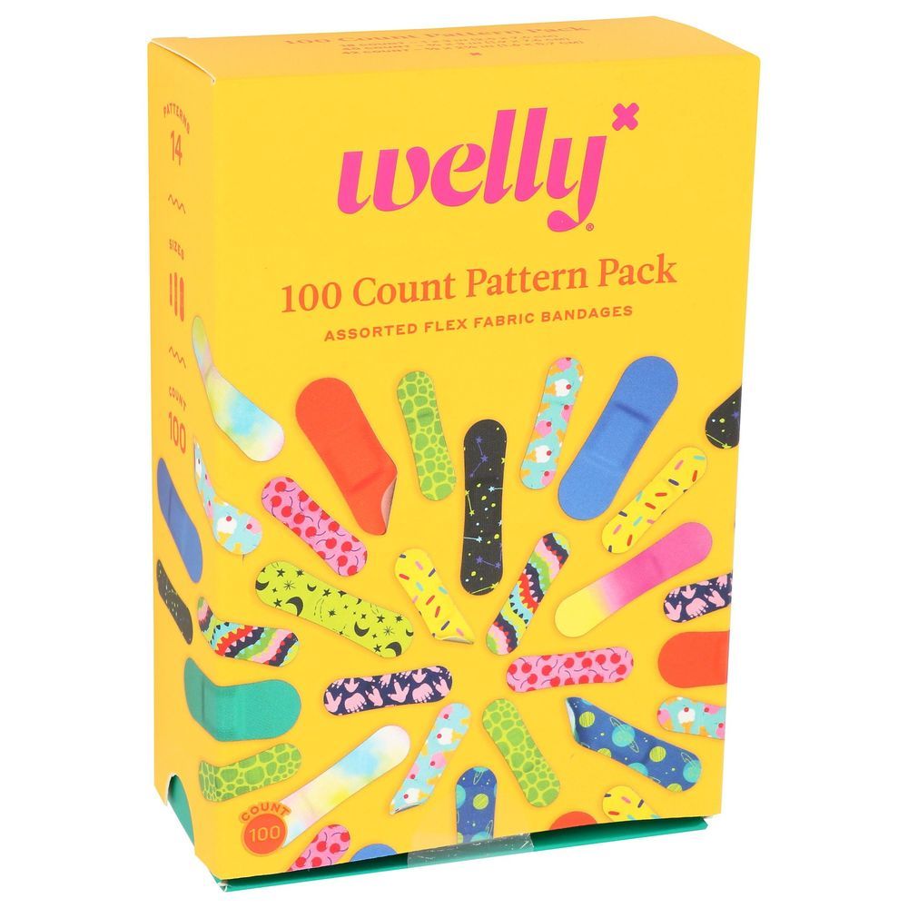 Welly Assorted Flex Fabric Bandages, 100 Count