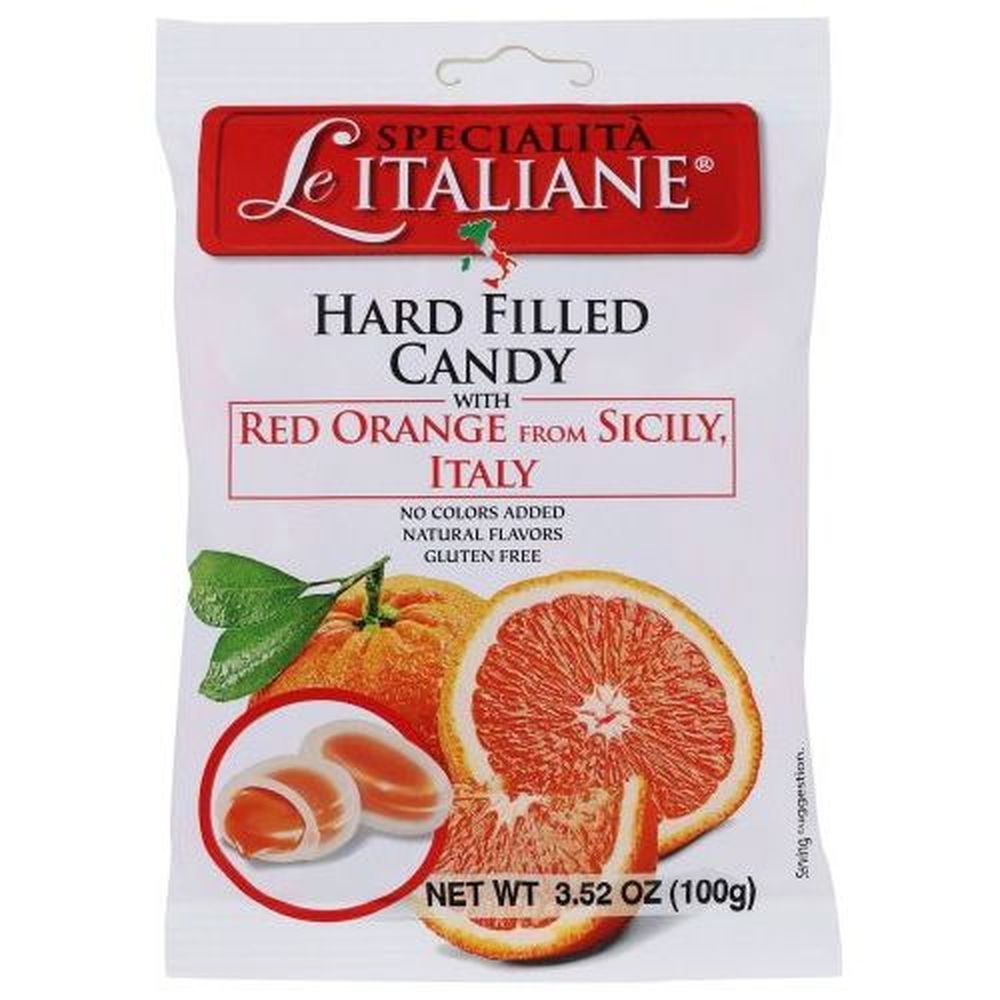 Le Specialita Italiane Red Orange Hard Filled Candy, 3.52 Ounce -- 12 Per Case