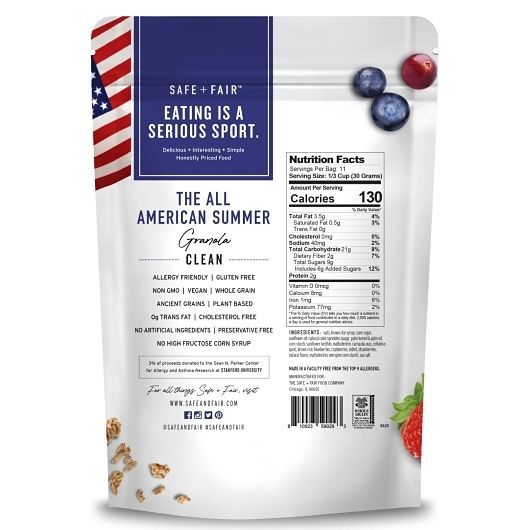 Safe + Fair All American Granola, 12 Ounce -- 6 Per Case
