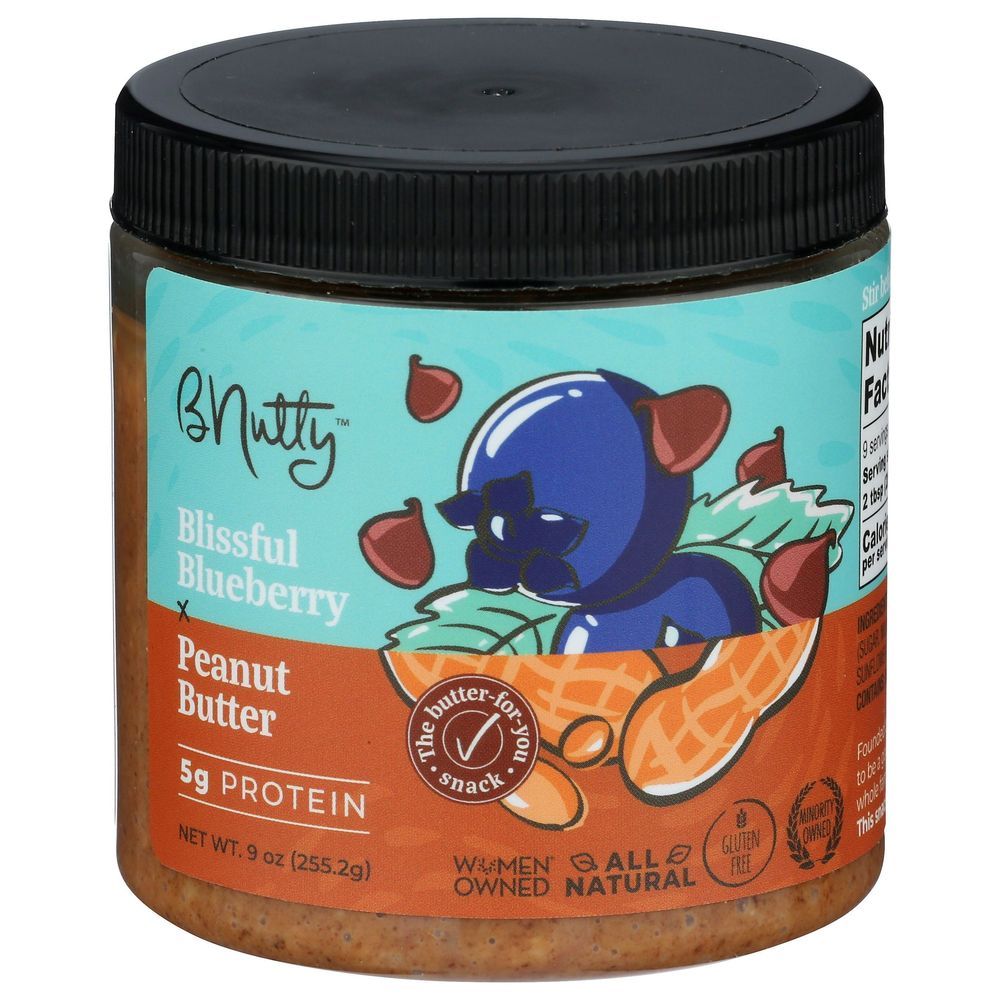 B Nutty Blissful Blueberry Peanut Butter, 9 Ounce -- 6 Per Case