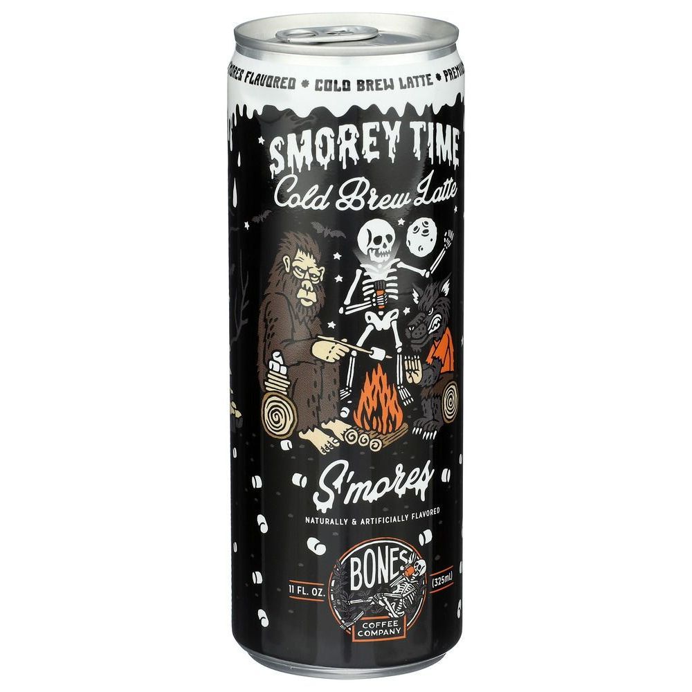 Bones Coffee Smorey Time Cold Brew Latte, 11 Fluid Ounce -- 12 Per Case