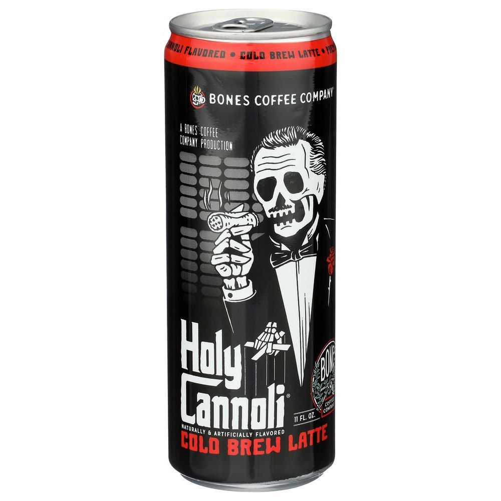 Bones Coffee Holy Cannoli Cold Brew Latte, 11 Fluid Ounce -- 12 Per Case