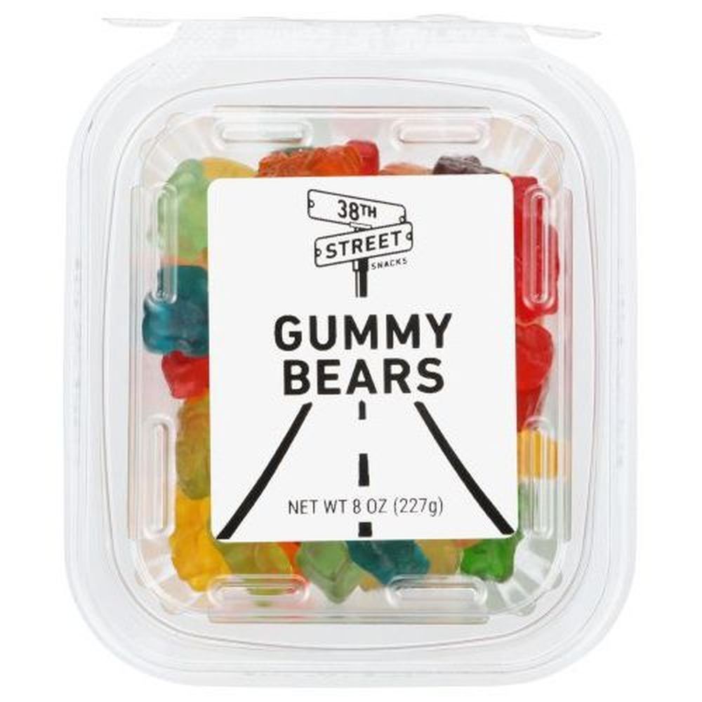 38th Street Gummy Bears, 8 Ounce Tub -- 12 Per Case