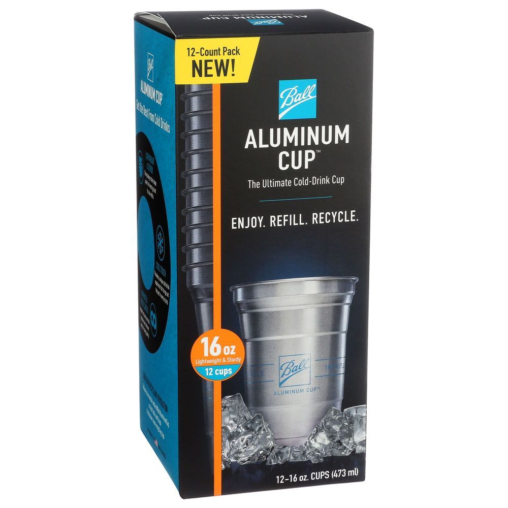 Ball Aluminum Cup, 16 Ounce Capacity -- 10 Per Case