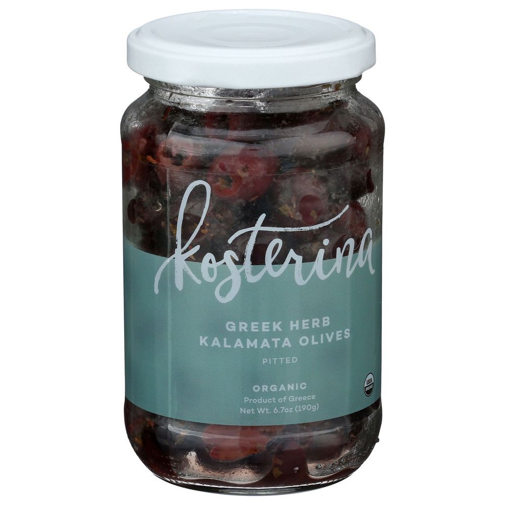 Kosterina Organic Greek Herb Kalamata Olives, 6.7 Ounce -- 6 Per Case